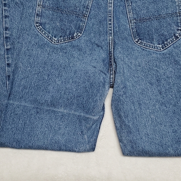 VINTAGE 90s Lee Mid Wash Distressed Stone Wash High Rise Jeans 12 Long - Picture 9 of 13